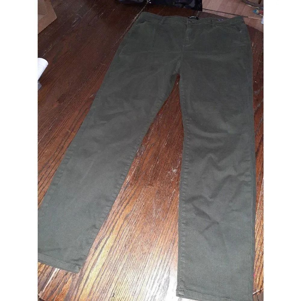 Size 14/34 Buffalo David Bitton Olive Army Green Greyish Hannah High Waist Pants